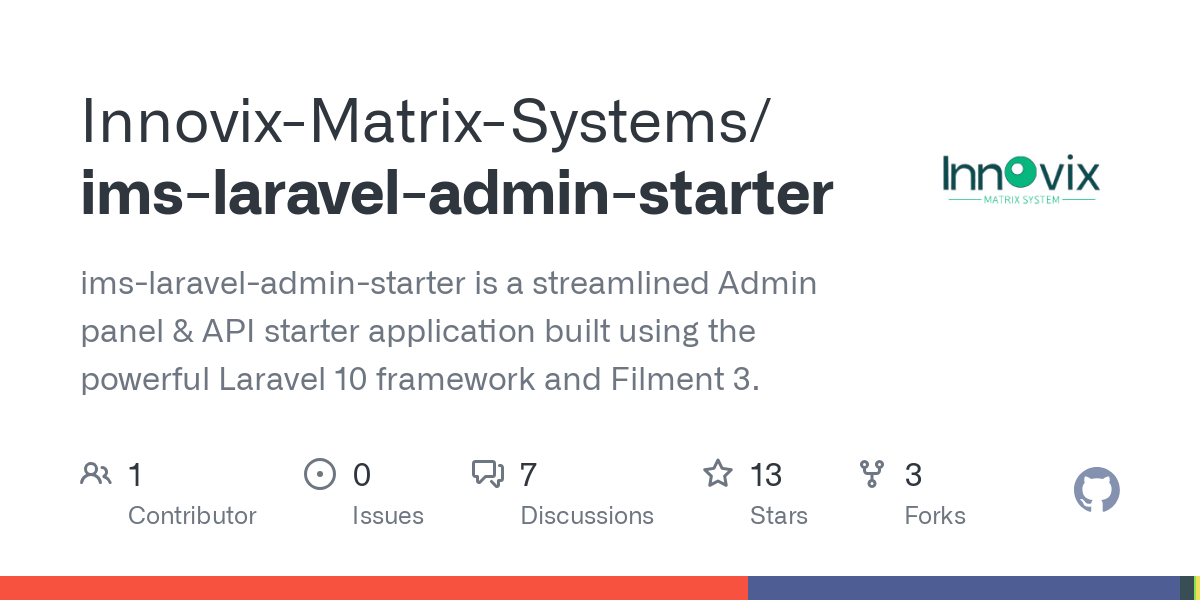 ims laravel admin starter