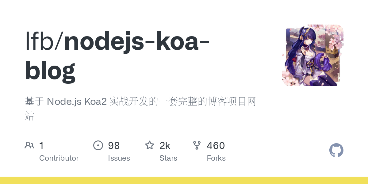 nodejs koa blog