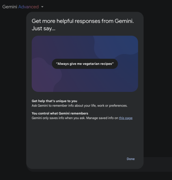 O Google Gemini lançou a função "Memory": a AI Assistant entende você mais