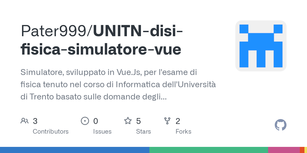 UNITN disi fisica simulatore vue