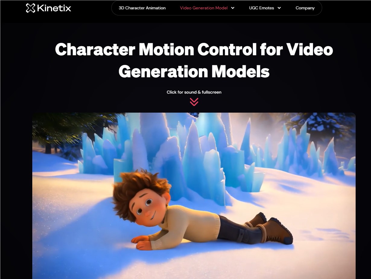 Kinetix a lancé la nouvelle technologie vidéo AI pour contrôler avec précision les mouvements des personnages-AI Article