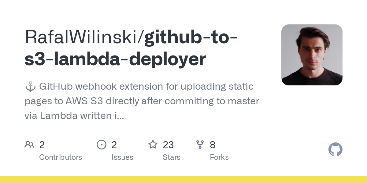 github to s3 lambda deployer