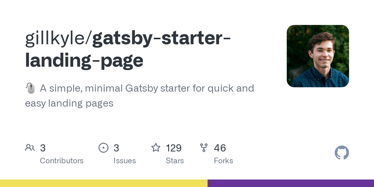 gatsby starter landing page