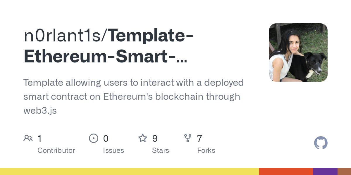 Template Ethereum Smart Contract Interaction