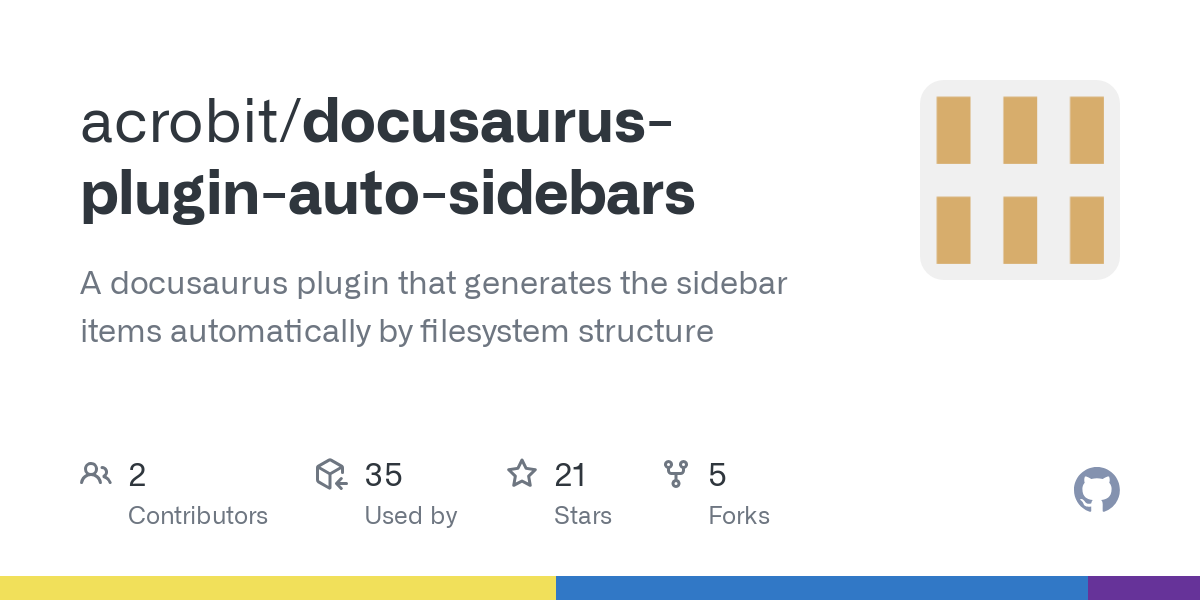 docusaurus plugin auto sidebars