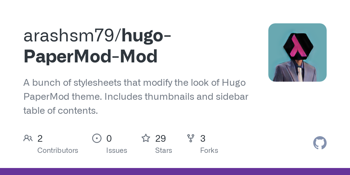 hugo PaperMod Mod