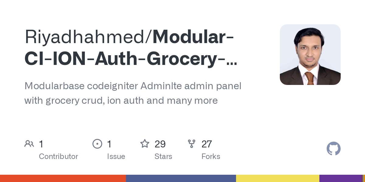 Modular CI ION Auth Grocery AdminLte