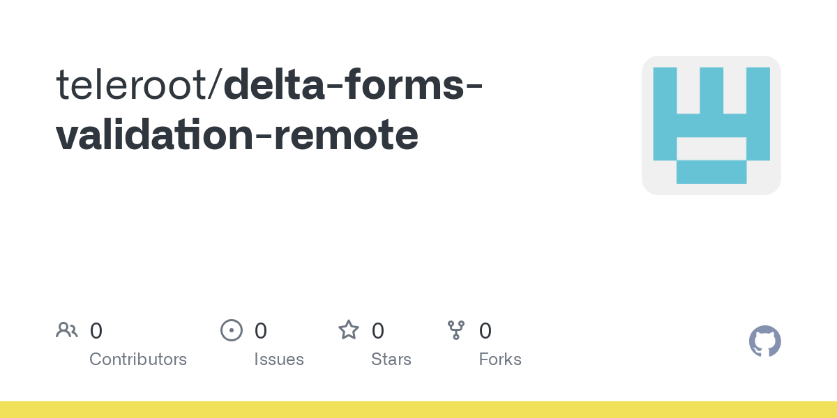 delta forms validation remote