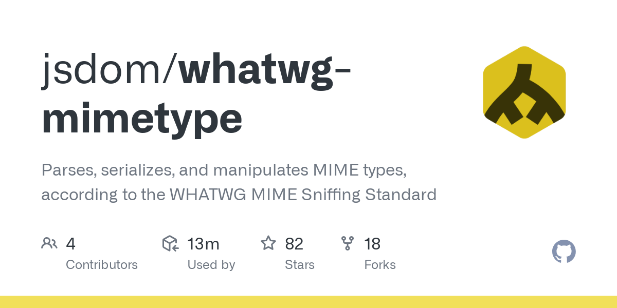 whatwg mimetype