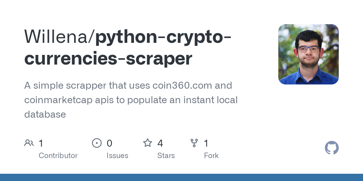 python crypto currencies scraper