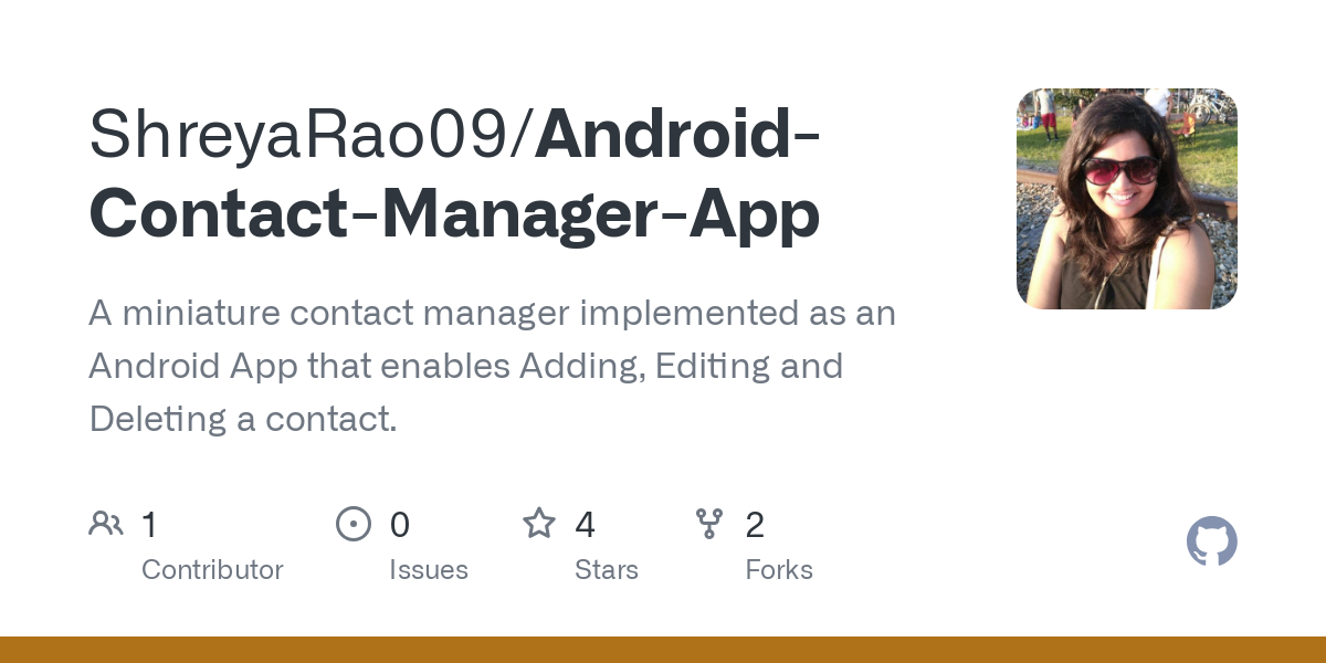 Android Contact Manager App