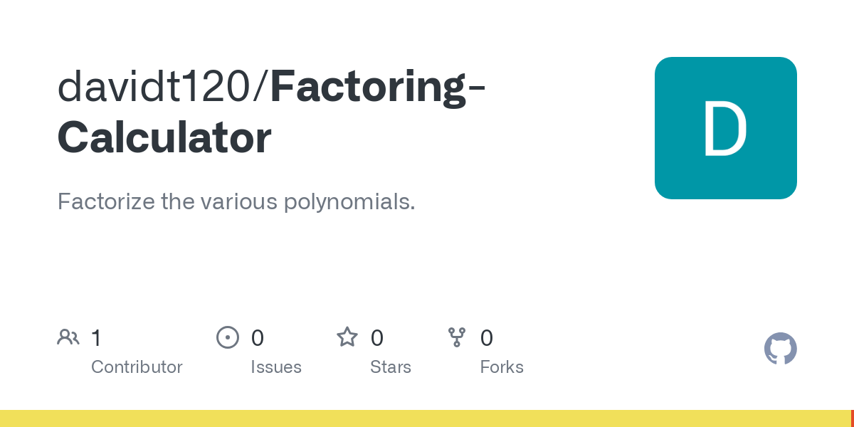 Factoring Calculator