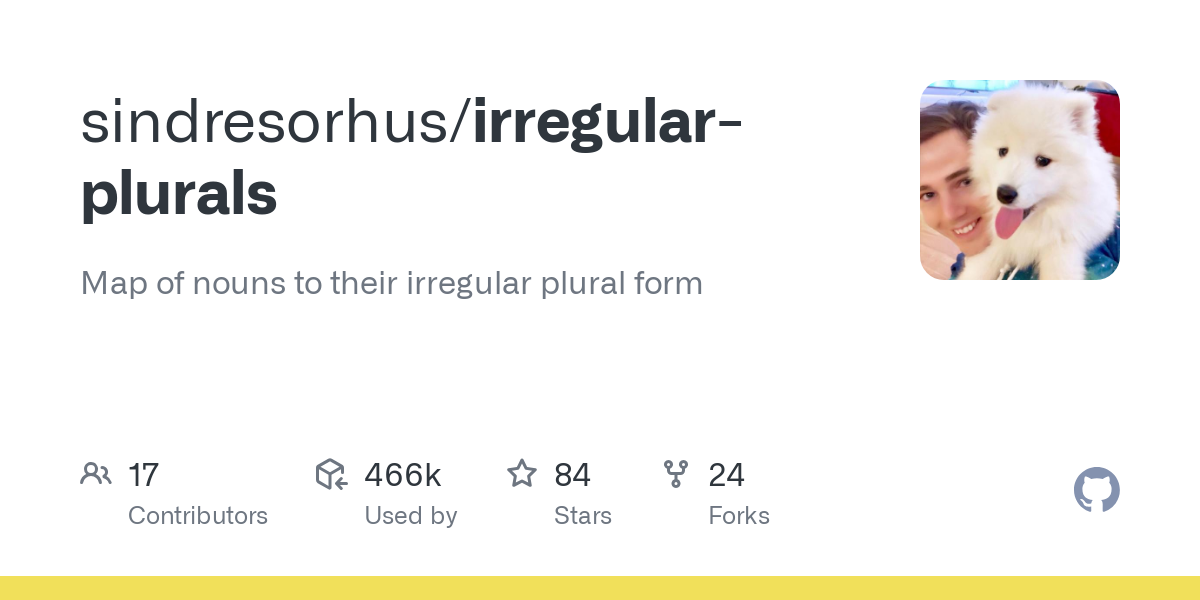 irregular plurals