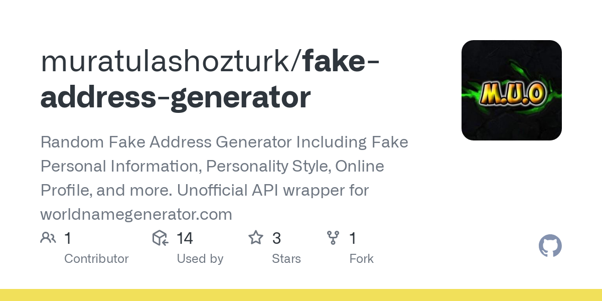 fake address generator