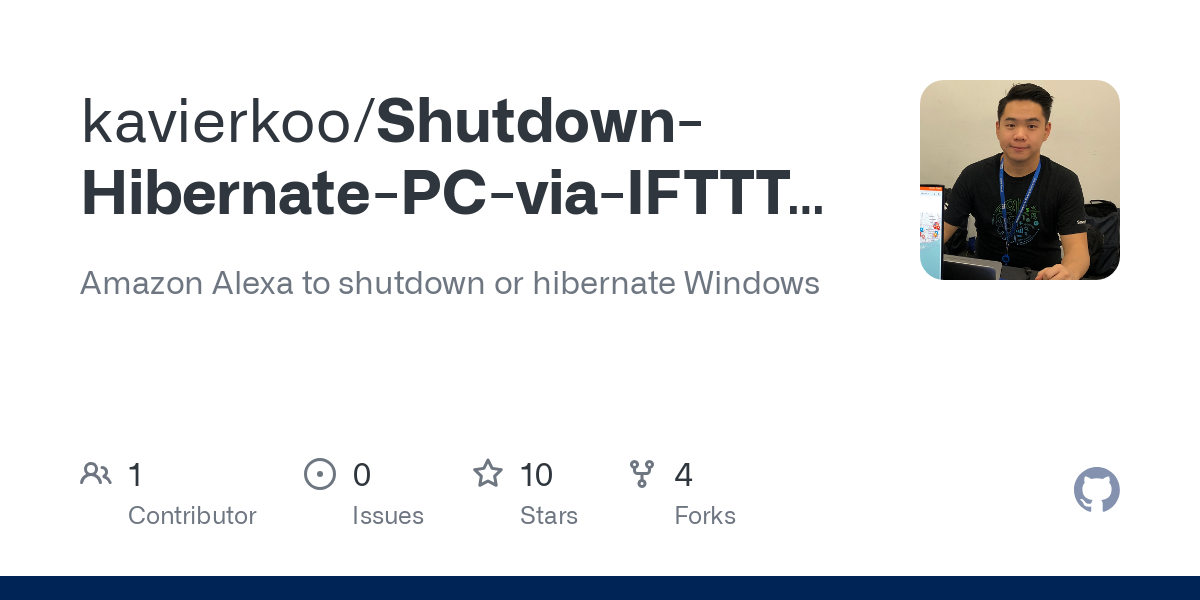 Shutdown Hibernate PC via IFTTT through Amazon Alexa Deprecated