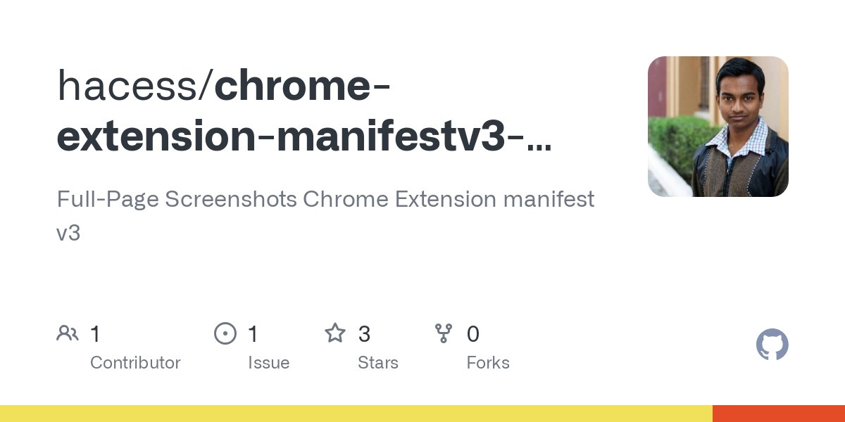 chrome extension manifestv3 full page screenshot