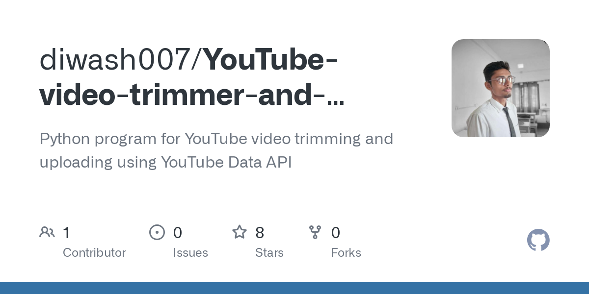 YouTube video trimmer and uploader