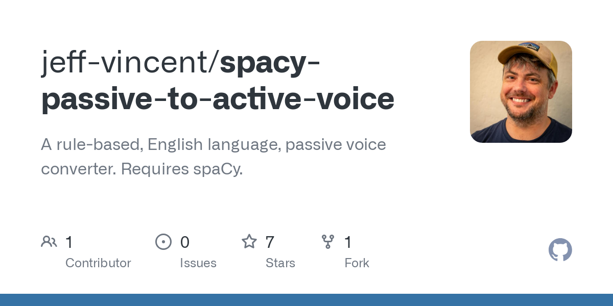 spacy passive to active voice