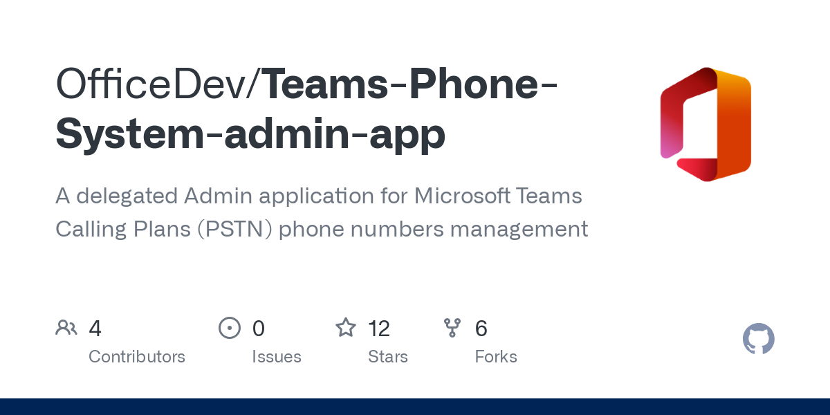 Teams Phone System admin app