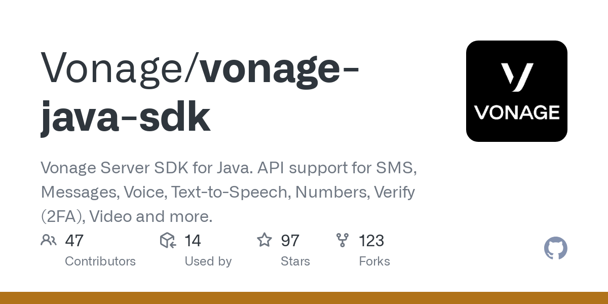 vonage java sdk