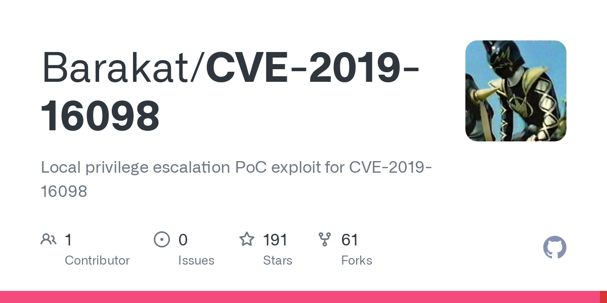 CVE 2019 16098