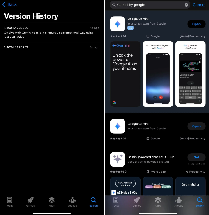 獨立Gemini 應用已上架在App Store ，允許iPhone 用戶直接訪問Gemini - AI文章