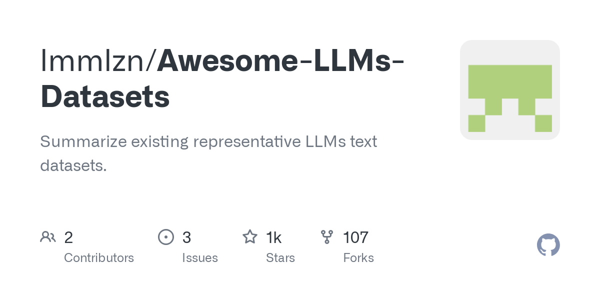 Awesome LLMs Datasets