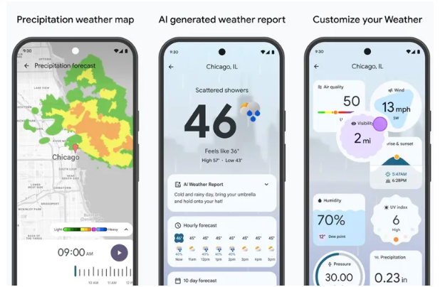 Google meluncurkan aplikasi cuaca AI, dan pengguna ponsel pixel lama juga dapat mengalami fitur baru! - Artikel AI