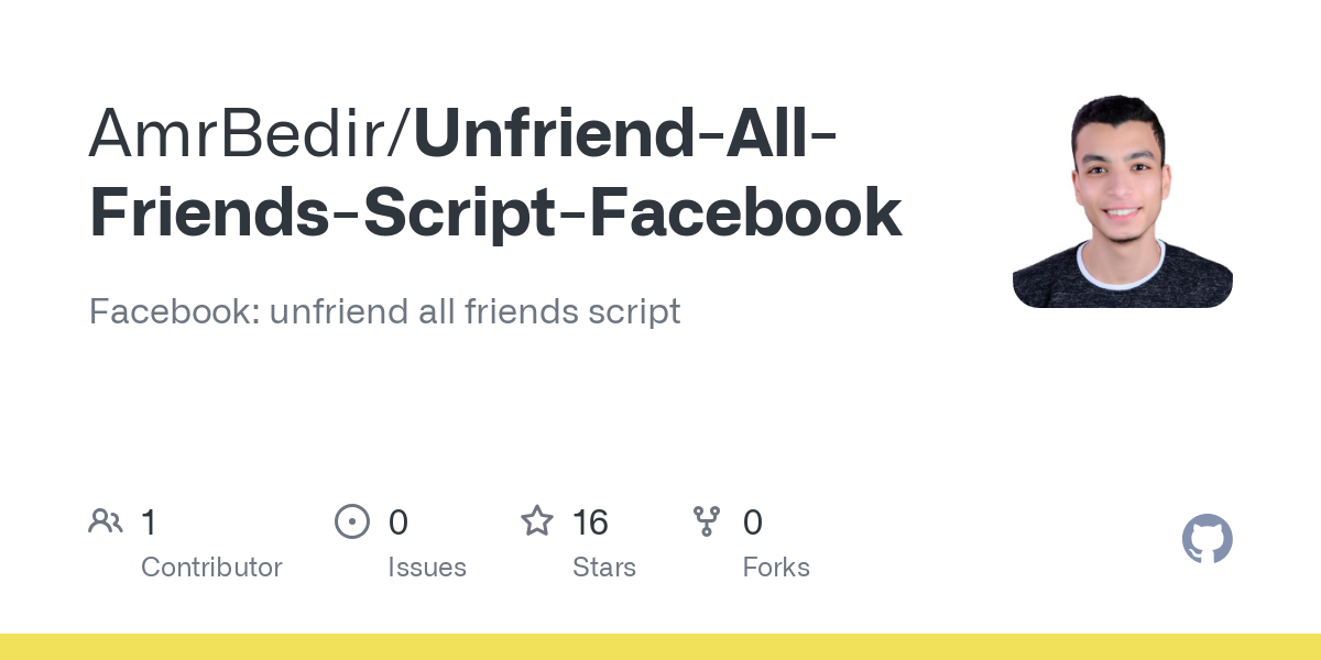 Unfriend All Friends Script Facebook