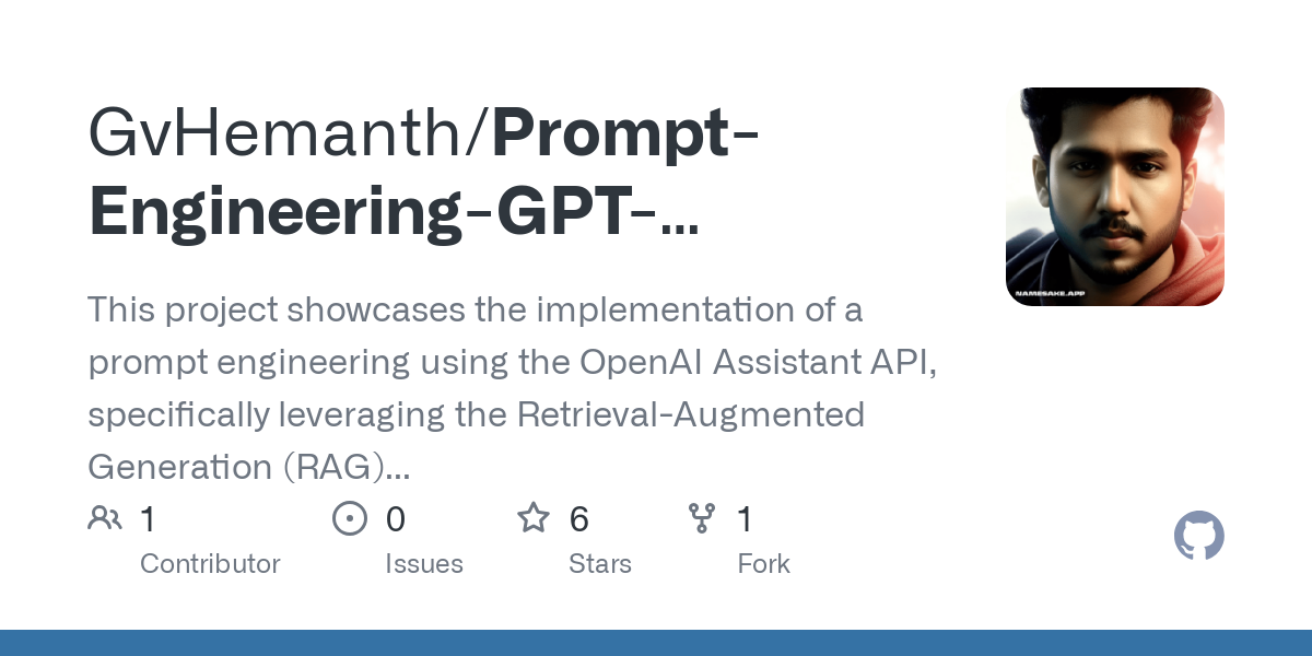 Prompt Engineering GPT Assistants API using RAG