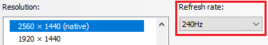 ตรวจสอบให้แน่ใจว่าจอภาพของคุณถูกตั้งค่าเป็นอัตราการรีเฟรชสูงสุดเท่าที่จะเป็นไปได้