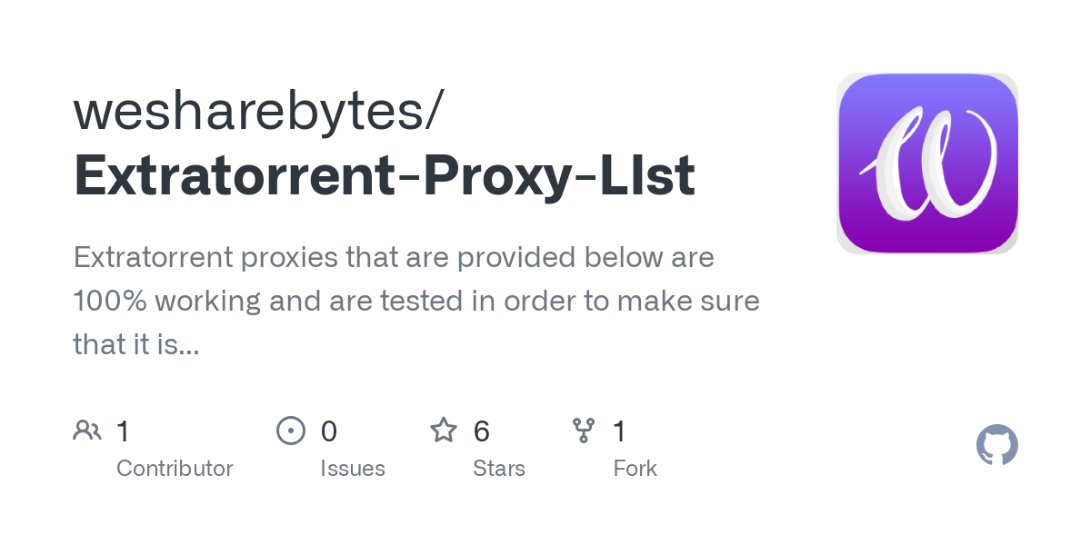 Extratorrent Proxy LIst