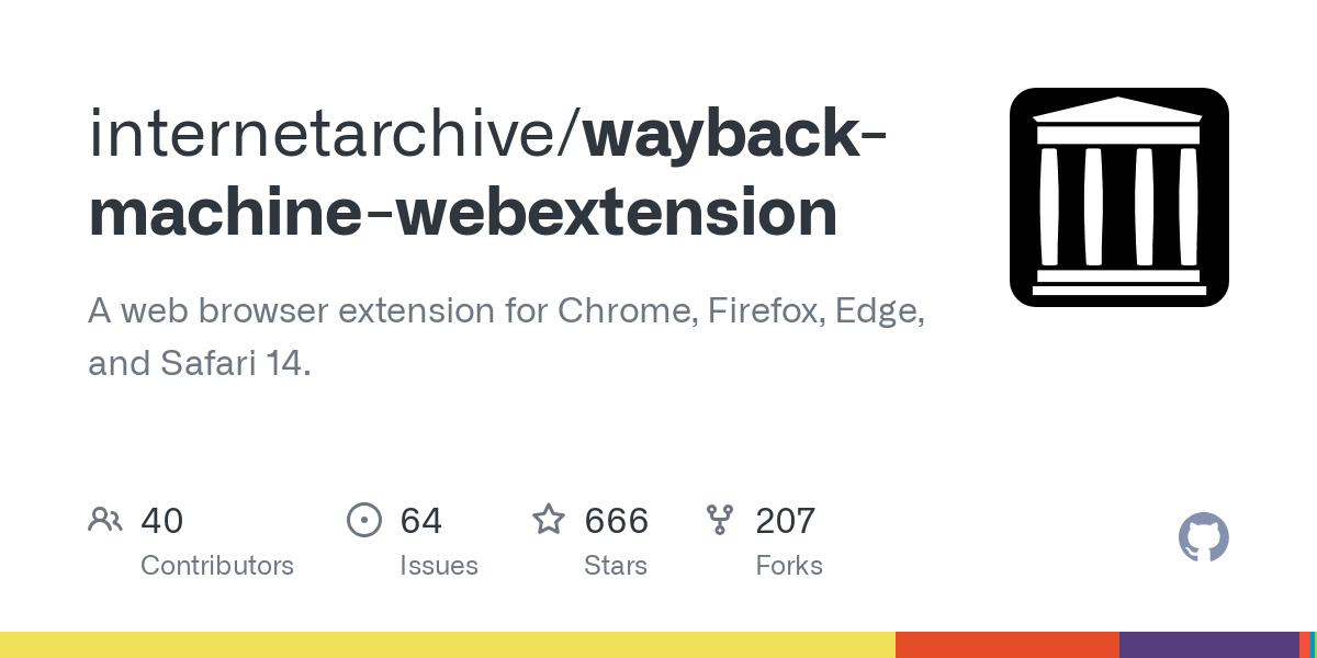 wayback machine webextension