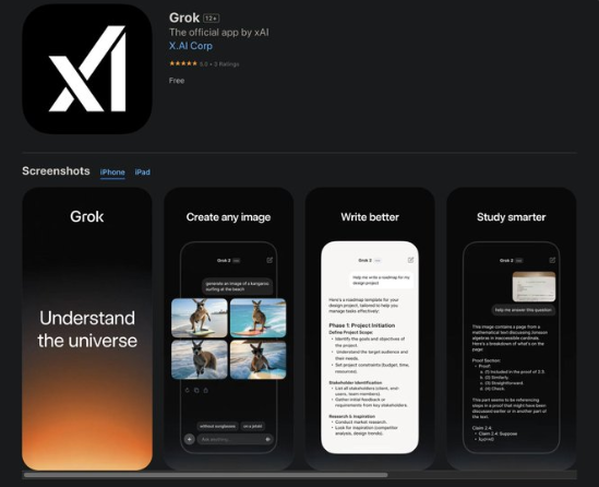 Grok客戶端正式推出可免費生圖、聊天- AI文章