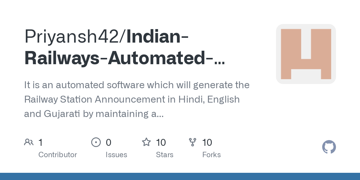 Indian Railways Automated Announcement Software