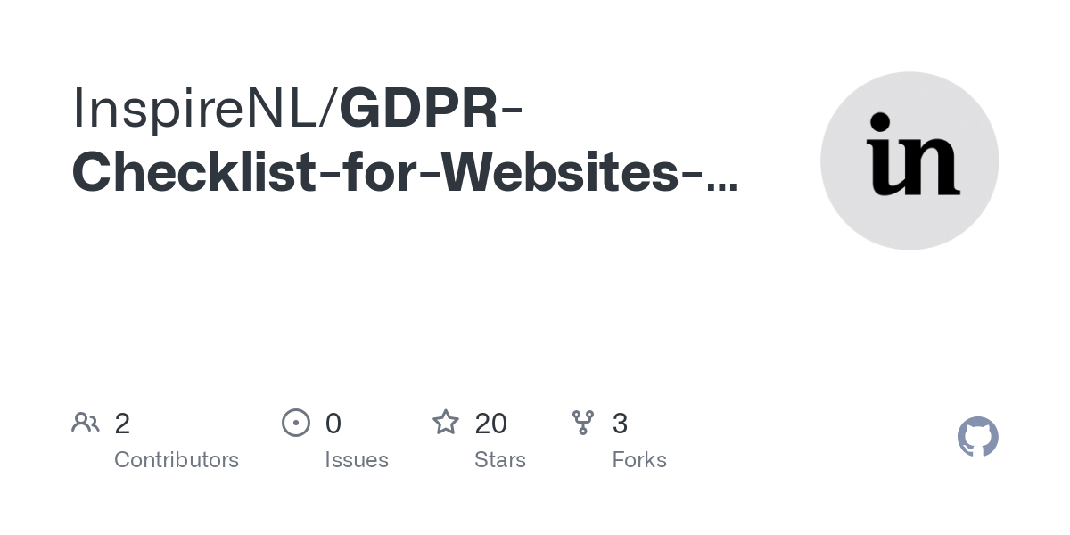 GDPR Checklist for Websites and Apps