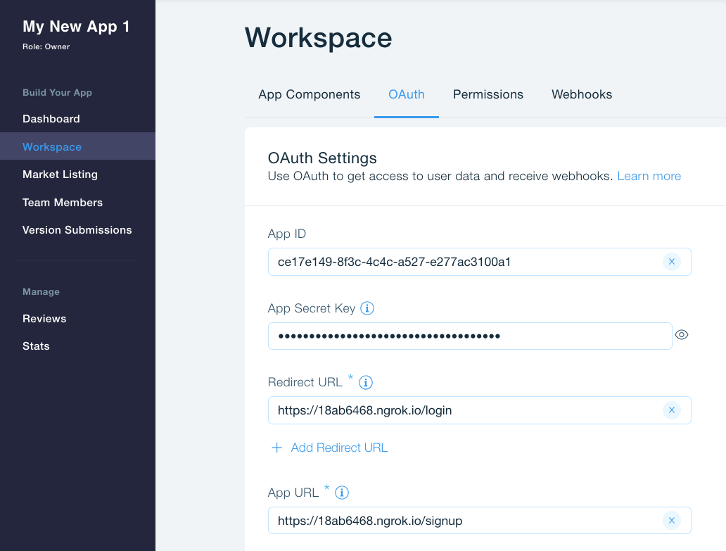 응용 프로그램 URL을 업데이트합니다