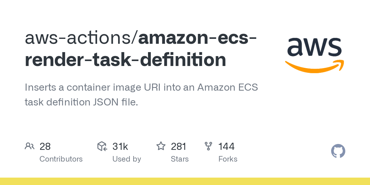 amazon ecs render task definition