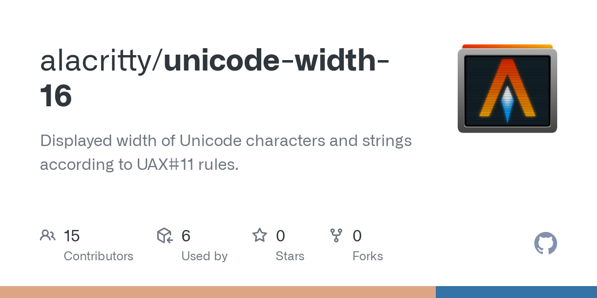 unicode width 16