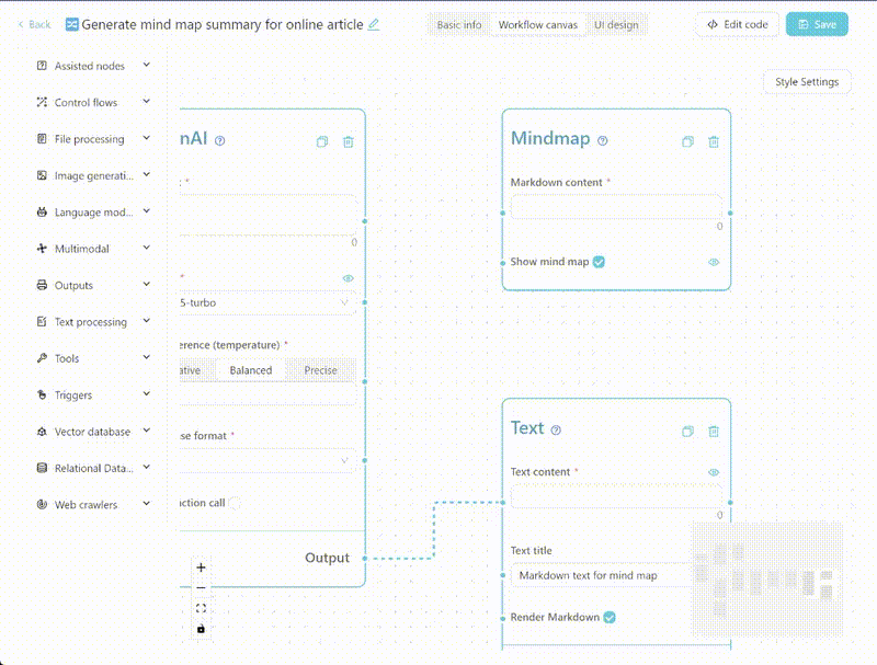 Online -Version von Vectorvein
