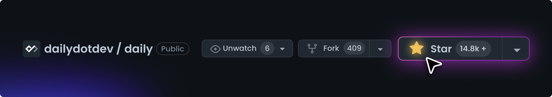 täglich.dev Star Banner