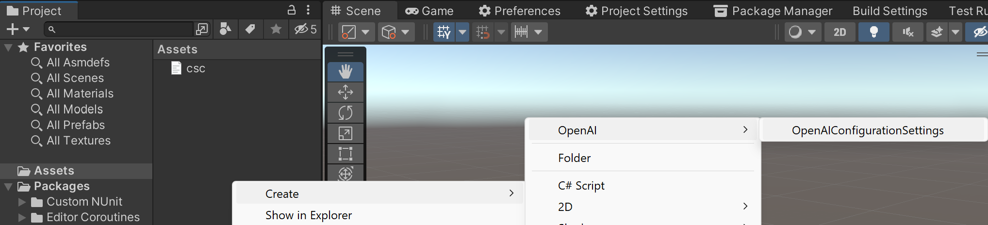 Erstellen Sie eine neue openaiconfiguration
