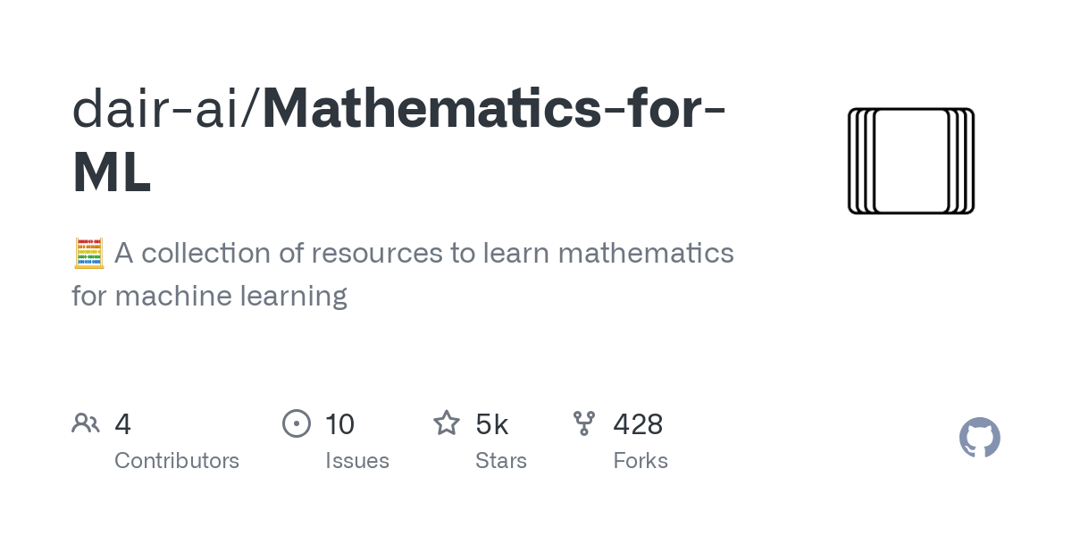 Mathematics for ML