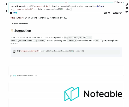Genai macht einen Vorschlag, gefolgt von dem vorgeschlagenen Code auszuführen