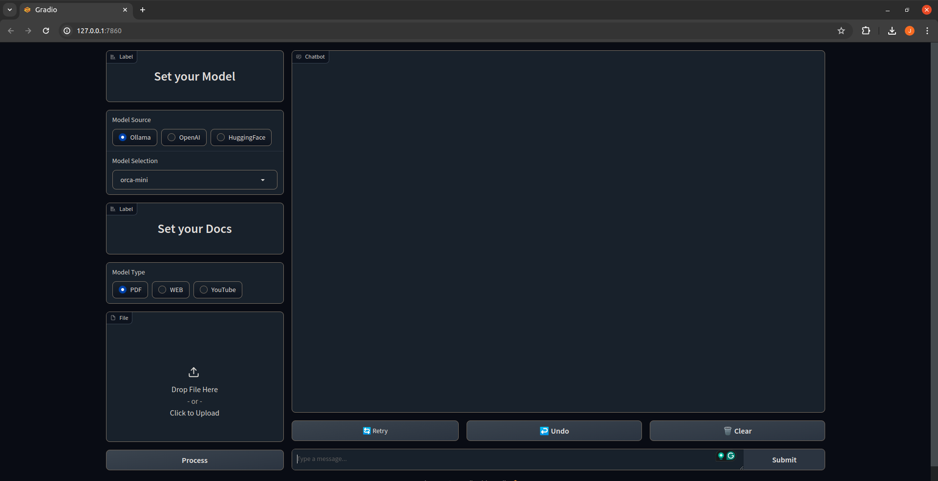 ChatWithyourDocs -Schnittstelle
