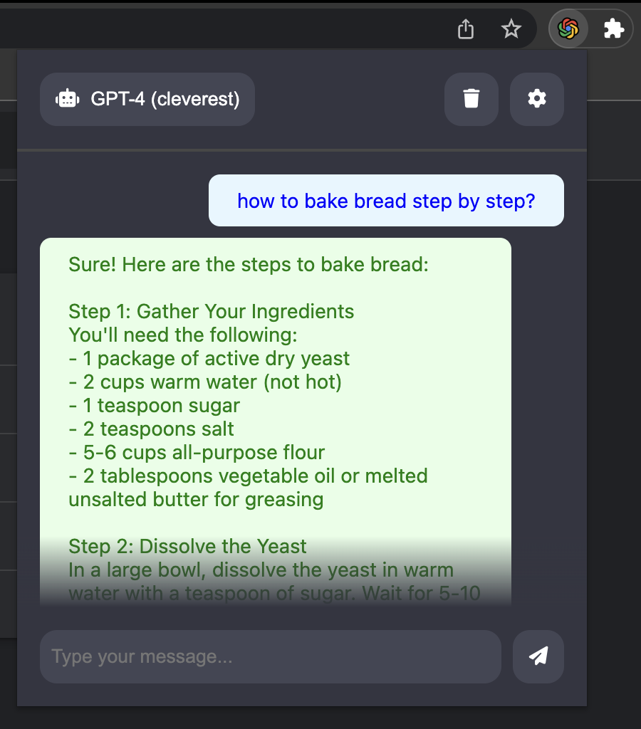 Vorschau von Chat -Abschluss