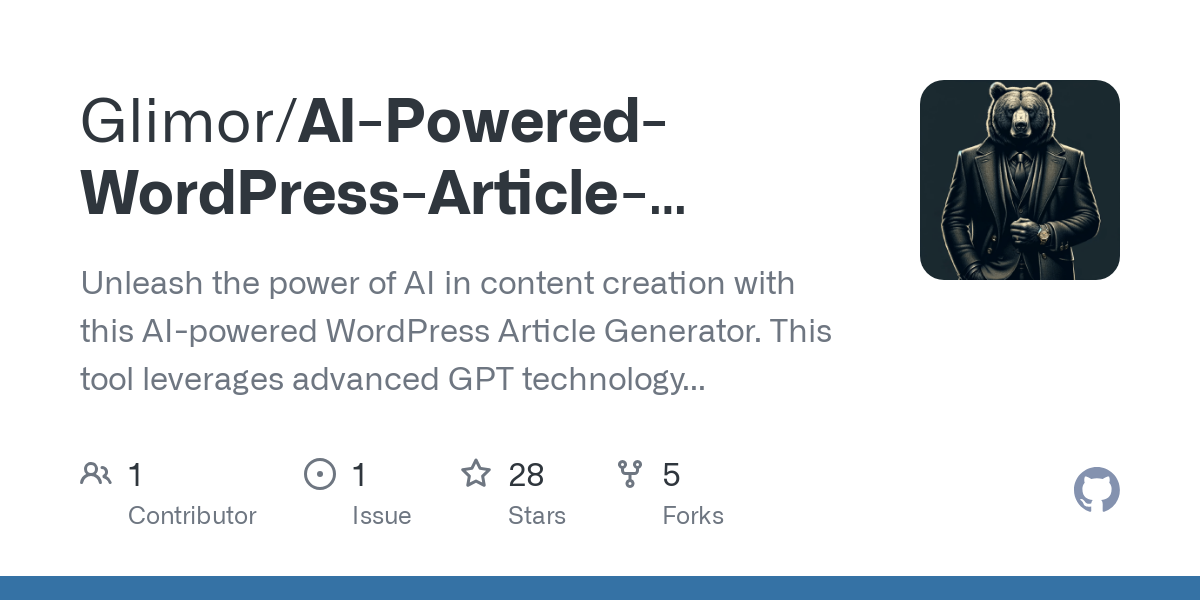 AI Powered WordPress Article Generator