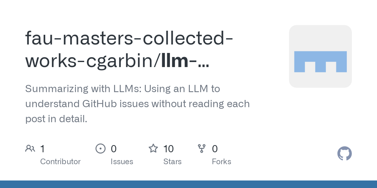 llm github issues