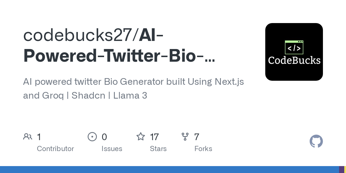 AI Powered Twitter Bio Generator