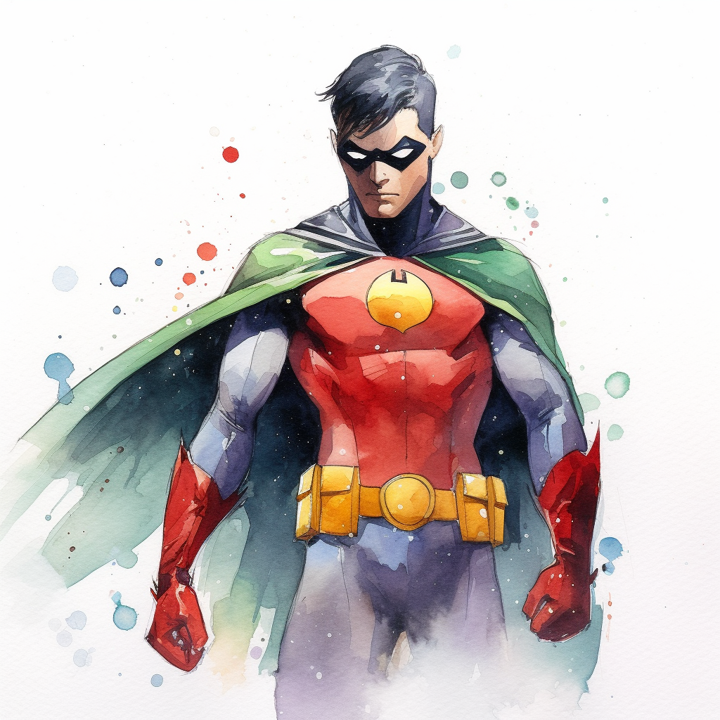 로빈 수채화 이미지